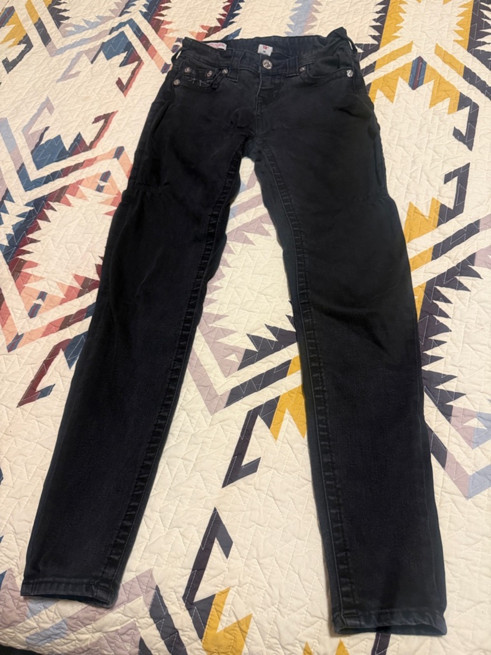 True Religion Men's Black Skinny Jeans - Classic Black Wash